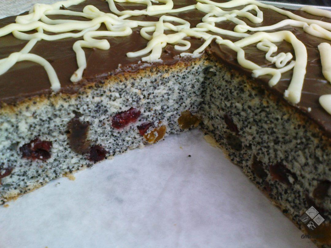 Ciasto makowo-bakaliowe na białkach Ciasto makowo-bakaliowe na białkach