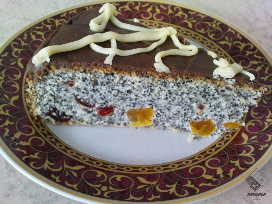 Ciasto makowo-bakaliowe na białkach Ciasto makowo-bakaliowe na białkach