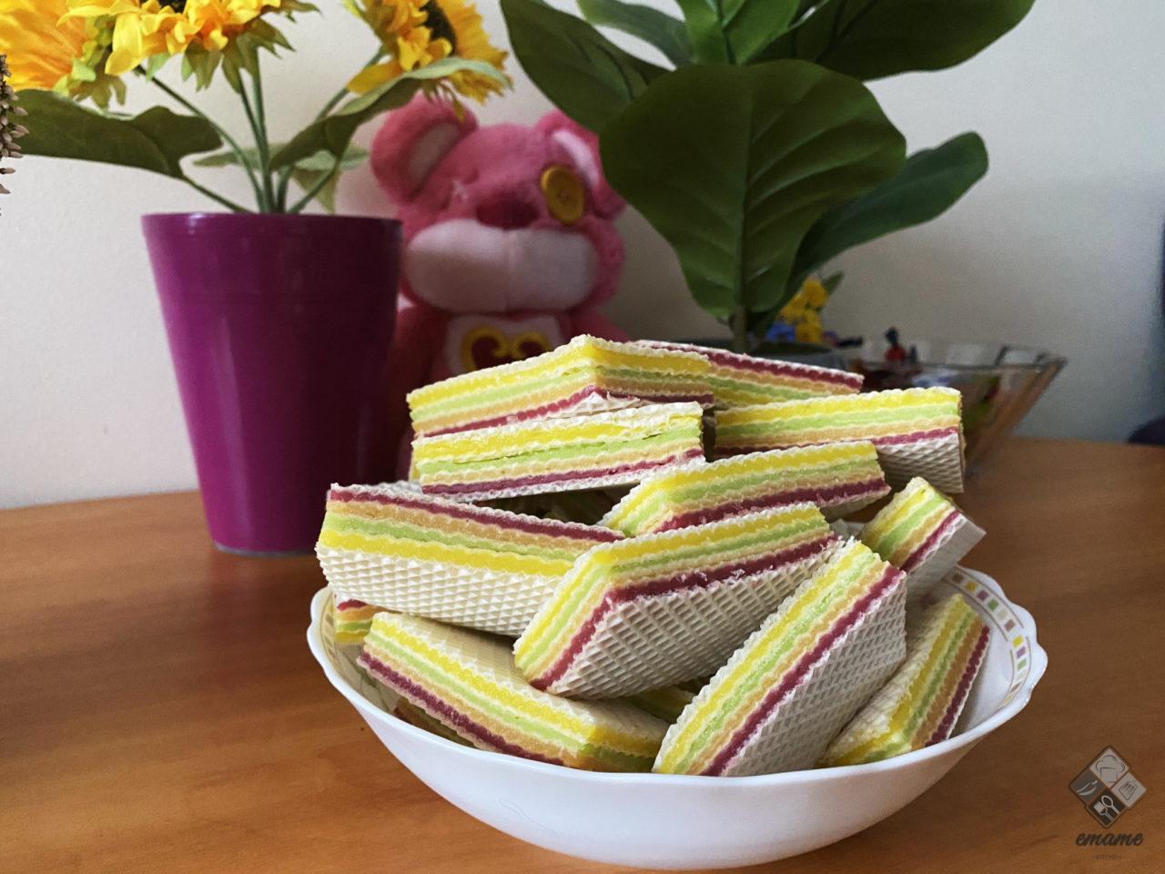 Wafle z masą galaretkową Wafle z masą galaretkową