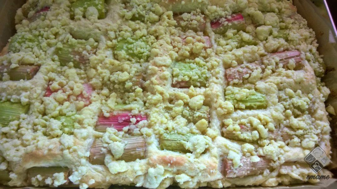 Ciasto drożdżowe bez wyrastania z rabarbarem Ciasto drożdżowe bez wyrastania z rabarbarem