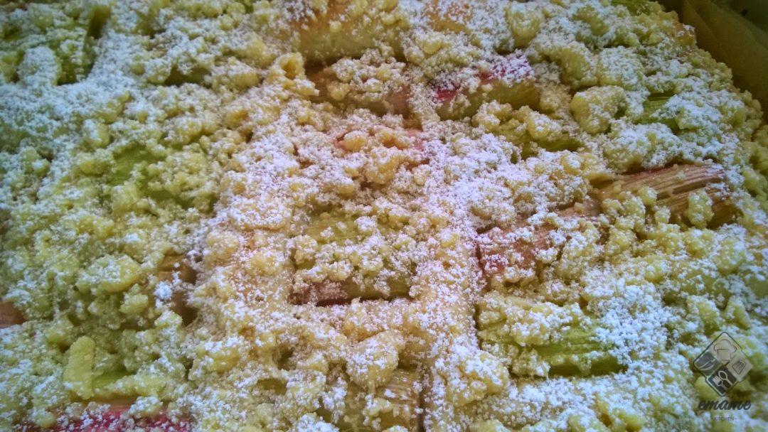 Ciasto drożdżowe bez wyrastania z rabarbarem Ciasto drożdżowe bez wyrastania z rabarbarem