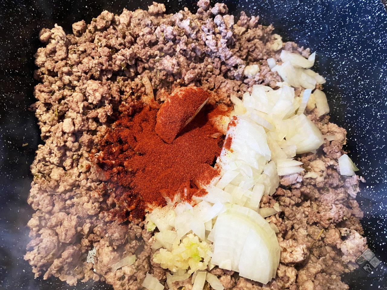 Zupa lasagne z mięsem mielonym i pomidorami Zupa lasagne z mięsem mielonym i pomidorami